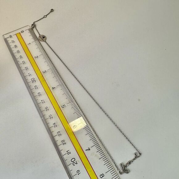 Kathy Davis scatter joy friend script  silver plated pendant necklace - Picture 4 of 10